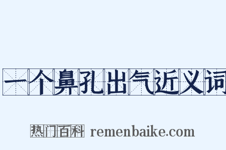 一个鼻孔出气近义词是什么意思的图片
